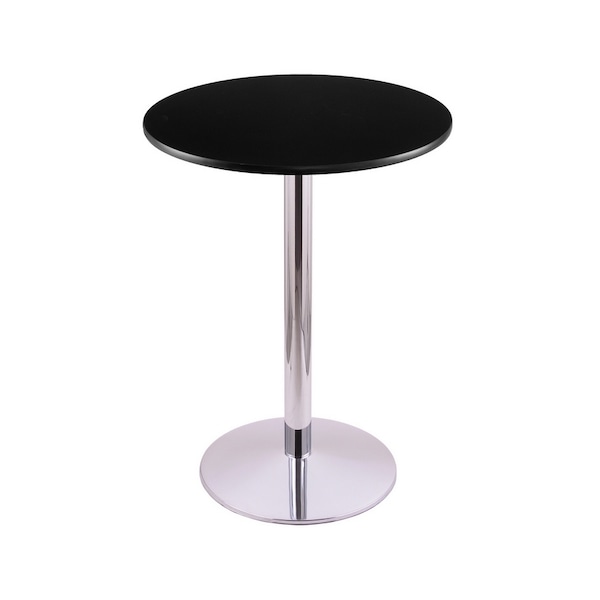 42" 214 Chrome Table, 30" dia. Top